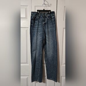 Blue Denim Jeans, High Rise Straight, Size 0, New With Tags